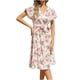 thumbnail image 1 of Moda Mujer Verano Casual Vendaje Estampado floral Manga corta Vestido sexy Fridja qw5569, 1 of 4