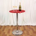 thumbnail image 3 of HSHDLDF JISEN Nappe Ronde en Spandex pour Cocktail, Ajustée et Extensible, Bonnet de Table 24 Pouces B-Red avec Noir, 3 of 4