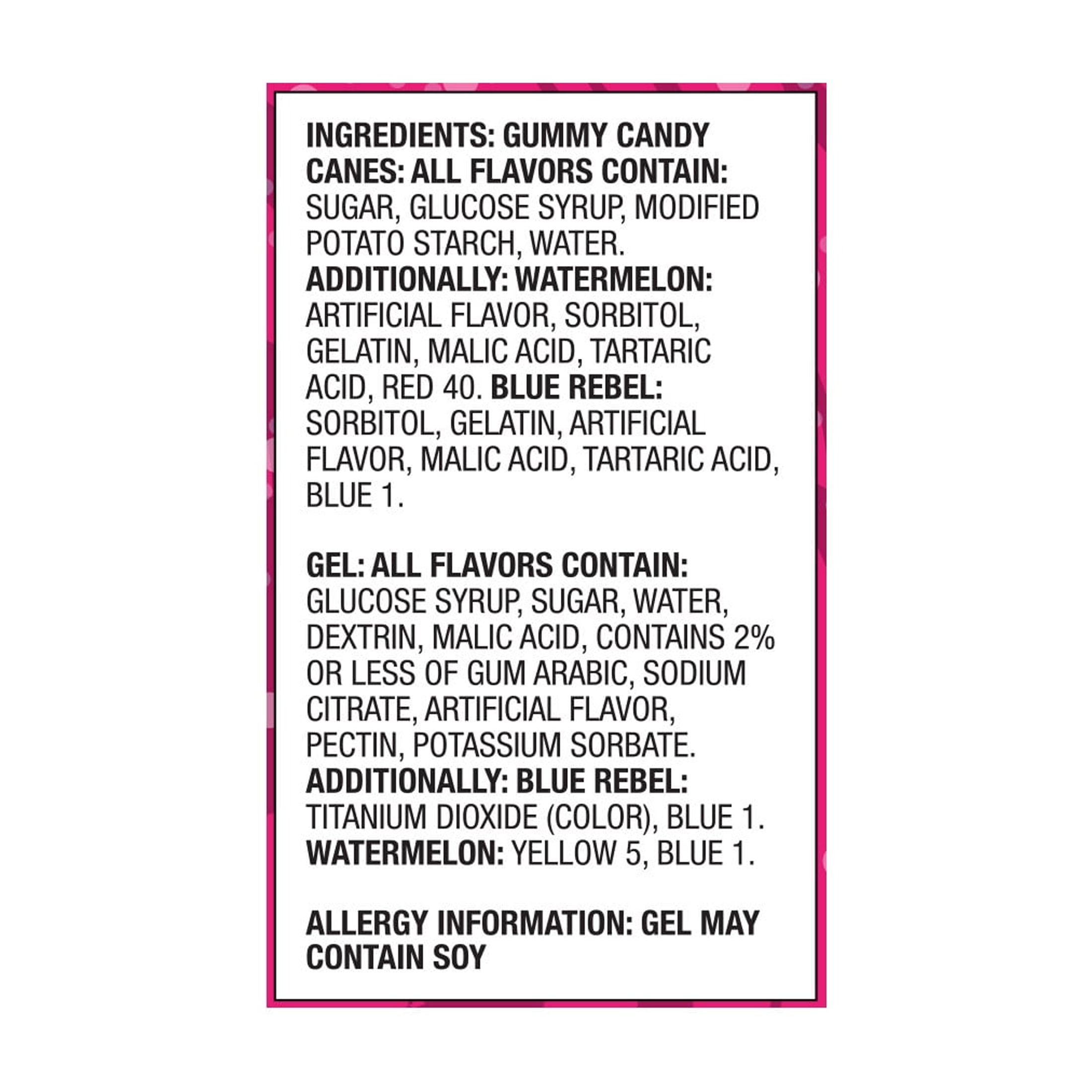 (2 pack) Juicy Drop Gummy Candy Canes with Sour Gel, Christmas Gummy Candy, 6 Count