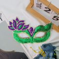 thumbnail image 2 of Women Mardi Gras Sequin Mask Costume Shining Fleur De Lis Lace-Up Mask Masquerade Venetian Carnival Mask for Party Decorations 1 PC Multicolor One Size, 2 of 4