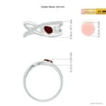 thumbnail image 4 of ANGARA Natural Criss Cross Pear Shaped Ruby Ring with Diamond Accents in 14K White Gold for Women (Size-5x3mm) | July Birthstone Jewelry for Her, 4 of 9
