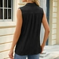 thumbnail image 4 of Njoeus Tops for Women Trendy Black Tank Top Woman Women's Sleeveless V Neck Tunic Tank Tops Casual Business Work Blouse Shirts Summer Tops for Women Trendy Loose Solid Lapel Collar Shirts Basics & Mul, 4 of 6