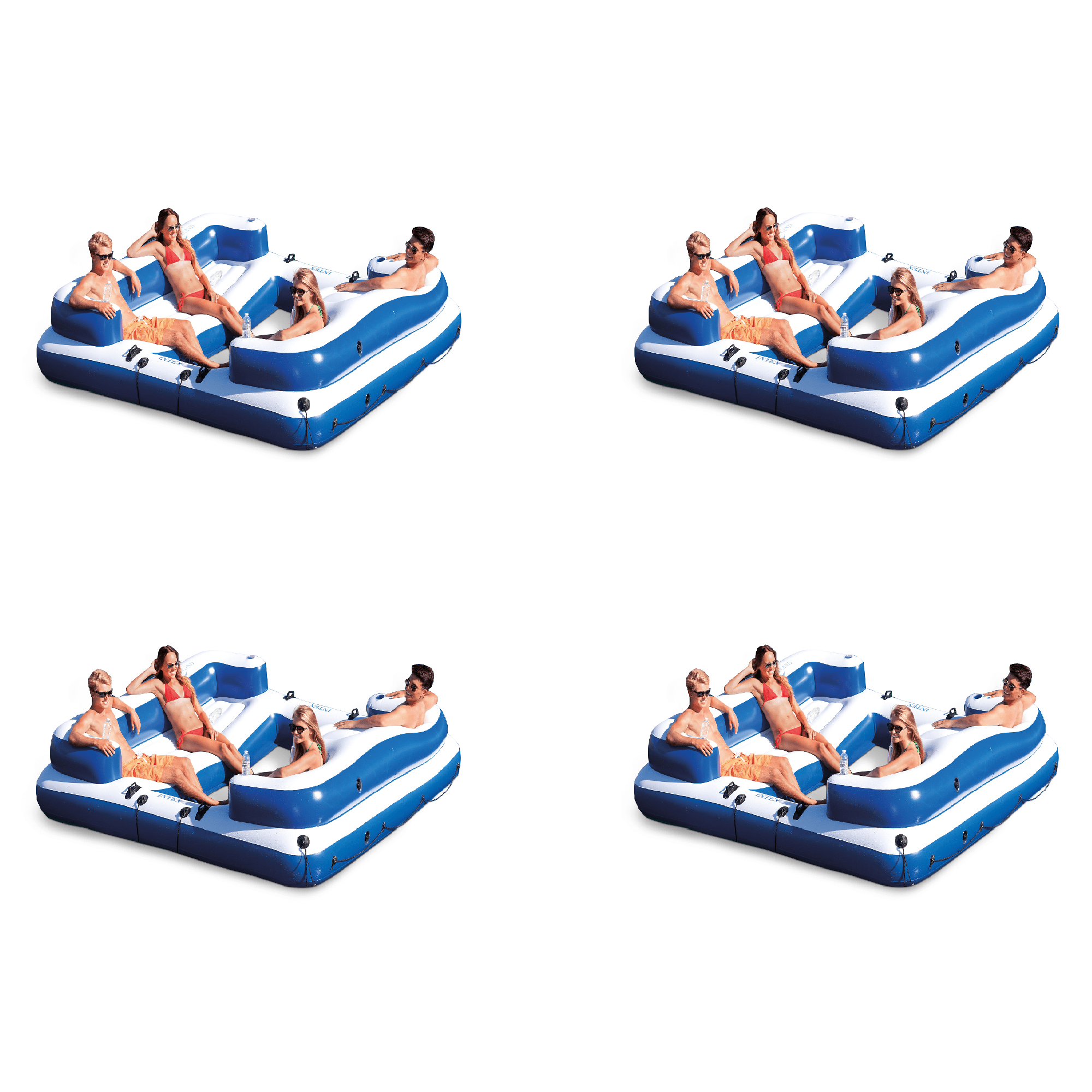 Intex Inflatable Floating Island 5-Person Party Lounge River Lake Raft Float New 