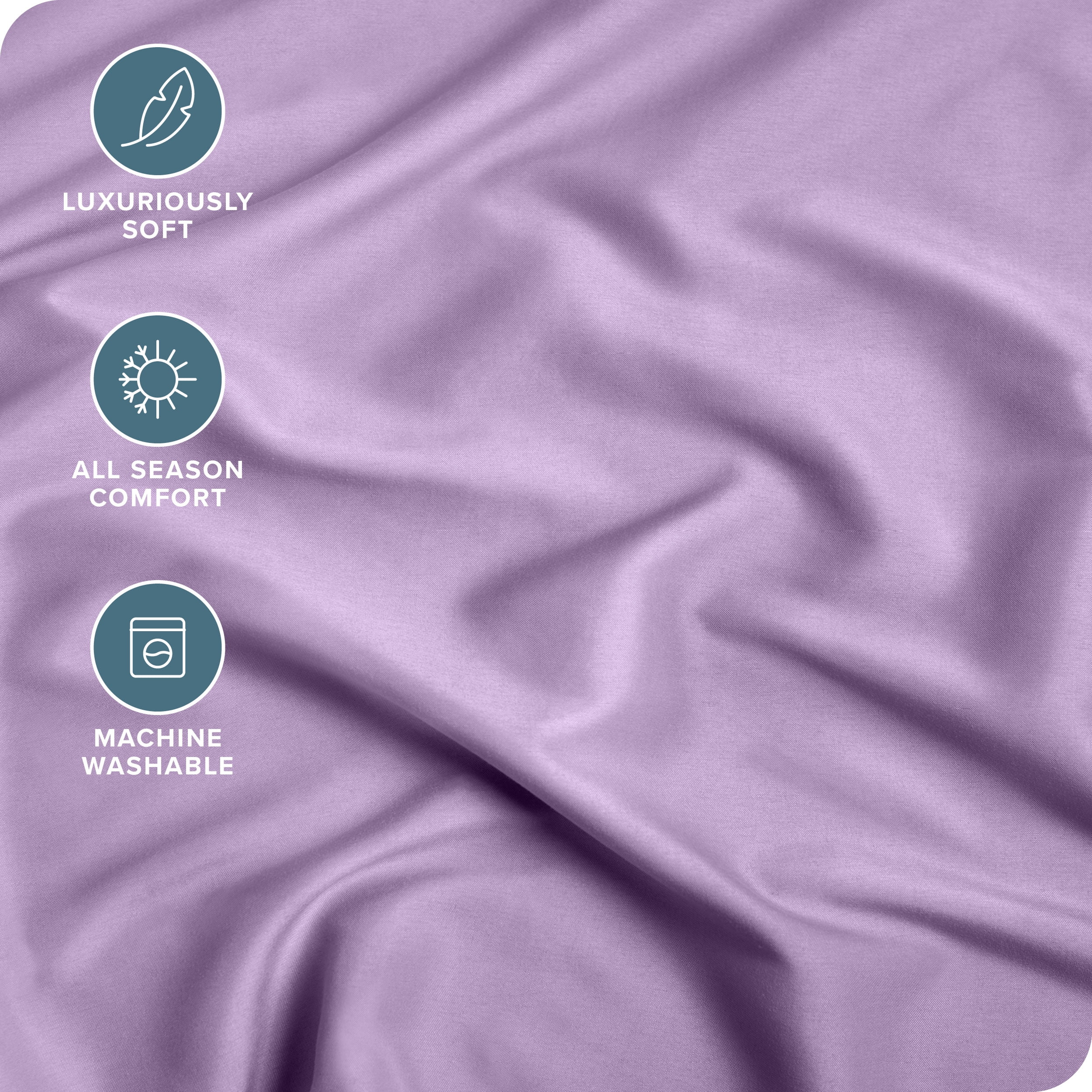 Bare Home Luxury 1800 Collection Fitted Sheet, Ultra-Soft, Deep Pocket, King, Lavender