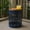 Blue, variant on Homy Casa Outdoor Patio Side Table – Modern Metal Accent End Table for Balcony, Porch & Garden, Black