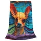 thumbnail image 2 of Balery Colorful Textured Chihuahua Manta de Felpa Suave y Acogedora – Cobija de Franela Aterciopelada para Cama, Lavable y Cálida para Sofá, Mascotas, Transpirable-80"x60", 2 of 7