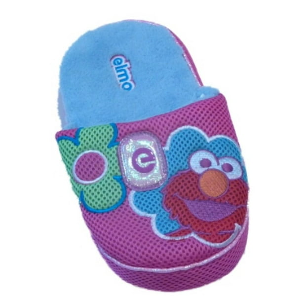 Sesame Street Sesame Street Womens Pink Elmo Slippers Slide On Open