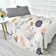 thumbnail image 4 of Playful Floral and Insect Camping Blankets Bed Throws and Cozy Travel Blanket Fluorescence 70x55in Double Sided, 4 of 8