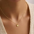 thumbnail image 4 of Turandoss 14K Gold Plated Dainty Heart Pendant Necklace for Women Girls Cute Love Chunky Choker Adjustable Chain Jewelry Trend Birthday Gifts for Women, 4 of 7
