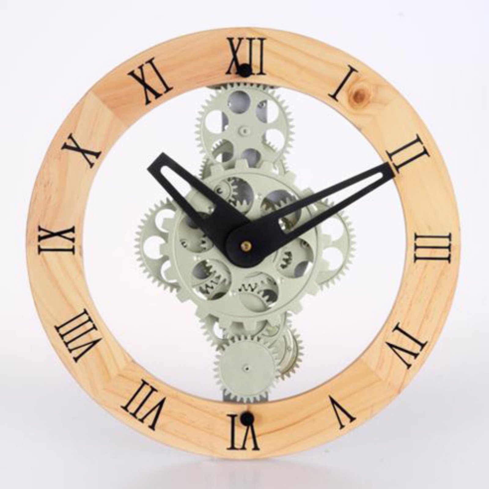 Maples Sales Wooden Movinggear Wall Clock with Wooden Dial Ring 12