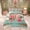 Green Pink A, variant on Feelyou Rose Flower Letter Full Size Comforter Sets for Women Girls, Teal Retro Rustic Wood Bedding Comforter Set, Grey Reversible, 3pcs, 1 Comforter and 2 Pillowcases