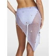 thumbnail image 3 of No Boundaries Fishnet Pareo with Faux Shells, One Size, Lilac Sea, Women's, 3 of 5