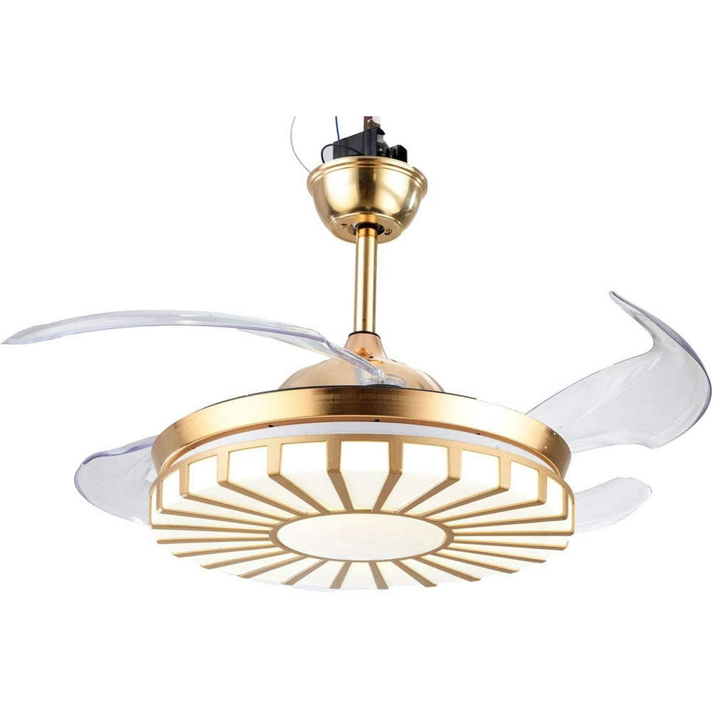 42 Inch Modern Ceiling Fans with Light and Remote Control Three-Color