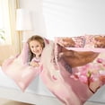 thumbnail image 3 of Erosebridal Bow Capybara Bedding Comforter Set for Kid, Flower Floral Full Bedding Set, Pink Reversible, 7-Piece, 3 of 7