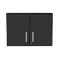 thumbnail image 2 of Wooden Cabinets, Storage Cabinet - Wall Cabinet, Three Interior Shelves, Double Door, Black Living Room Cabinets,Engineered Wood Cabinets With Doors, Furniture Primary Living Space Cabinets, 2 of 10