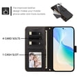 thumbnail image 4 of For Samsung Galaxy A35 5G 6.6-inch Wallet Case Multi-Card Slots Zipper Wallet Leather Phone Case,Black,For Galaxy A35 5G, 4 of 10