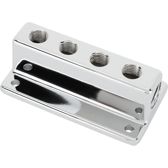 Four Outlet T-Style Chrome Fuel Block