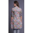 thumbnail image 4 of Bimba Robe Kurta Droite pour Femmes à Col Mandarin Imprimée Kurti Courte Hauts, 4 of 6