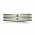 thumbnail image 3 of Titanium Grooved 6mm Brushed and Polished Band Ring 12 Size, 3 of 6