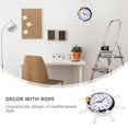 thumbnail image 2 of Mediterranean Wall Clock with Rope Decor Ticking Silent Wall Clock Wall Decoration (Random Color), 2 of 4