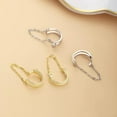 thumbnail image 6 of Solid 925 Sterling Silver Cuff Earrings Chain for Women Cartilage Wrap Earrings Helix Cuffs, 6 of 14