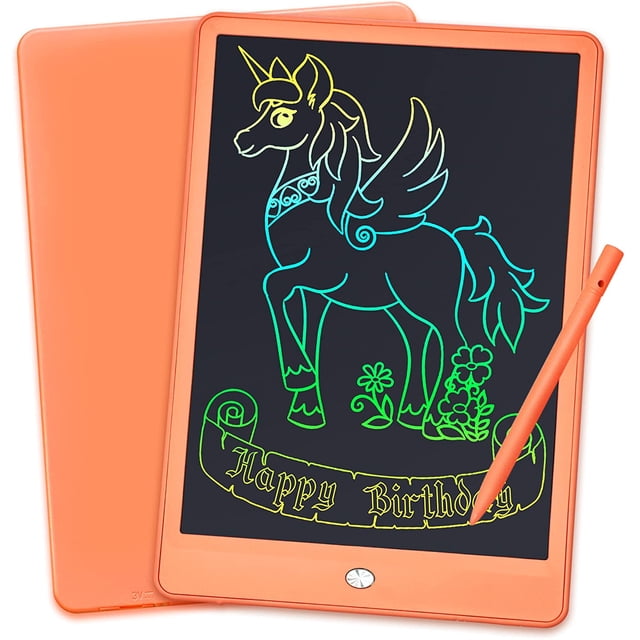 LCD Writing Tablet 10 Inch Colorful Screen Doodle & Drawing Pad, Erasable and Reusable Drawing Tablets, Educational and Learning Toys for 3 4 5 6 7 8 Year Old Boys and Girls