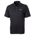 thumbnail image 2 of Men's Cutter & Buck Black Detroit Lions  Virtue Eco Pique Tile Print Recycled Polo, 2 of 3
