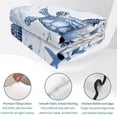 thumbnail image 4 of Full Quilt Set 78''x90'', Summer Beach Coastal Lightweight Summer Bedspread Coverlet Set with 2 Pillow Shams, Sea Turtle Coral Nautical Breathable All Season Quilt Bedding for Bedroom/Guest Room, 4 of 9