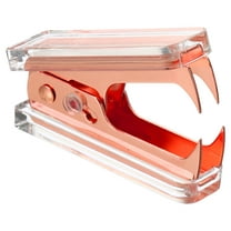 Uxcell Acrylic Staple Remover, Portable Lockable Pinch Jaw Style Staple Puller Removal Tool, Rose Gold