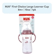 NUK First Choice Tritan Large Learner Toddler Baby Sippy Cup, 8+ Months, 10 oz, Pink