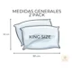 thumbnail image 3 of Pack de 2 Almohadas King Size de Microfibra Media | Descanso Ergonómico | Soft Nature, 3 of 5