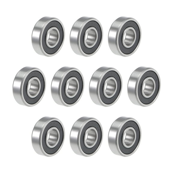 R4-2RS Ball Bearings 1/4"x5/8"x0.196" Double Sealed Chrome Steel P6 10pcs
