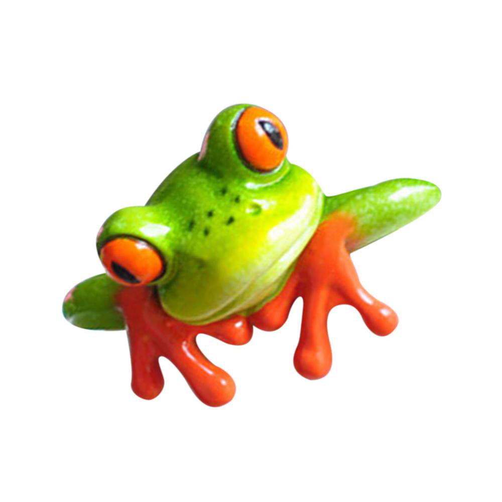 3Pcs Resin Funny 3D Craft Frog Decoration Office Desk Computer Screen Decor 
