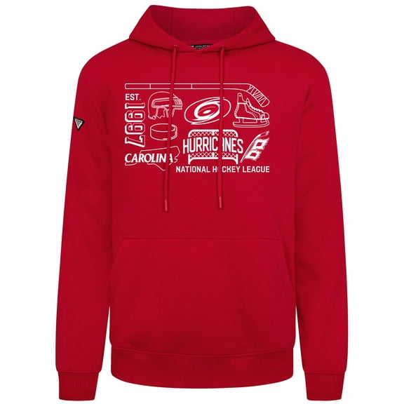 Men's Levelwear  Red Carolina Hurricanes Podium Campaign Pullover Hoodie