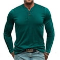 thumbnail image 2 of Gvdentm Mens Slim Fit Cotton Men's Polo Shirts Casual Golf Button Shirt Long Sleeve Tops Green,3XL, 2 of 7