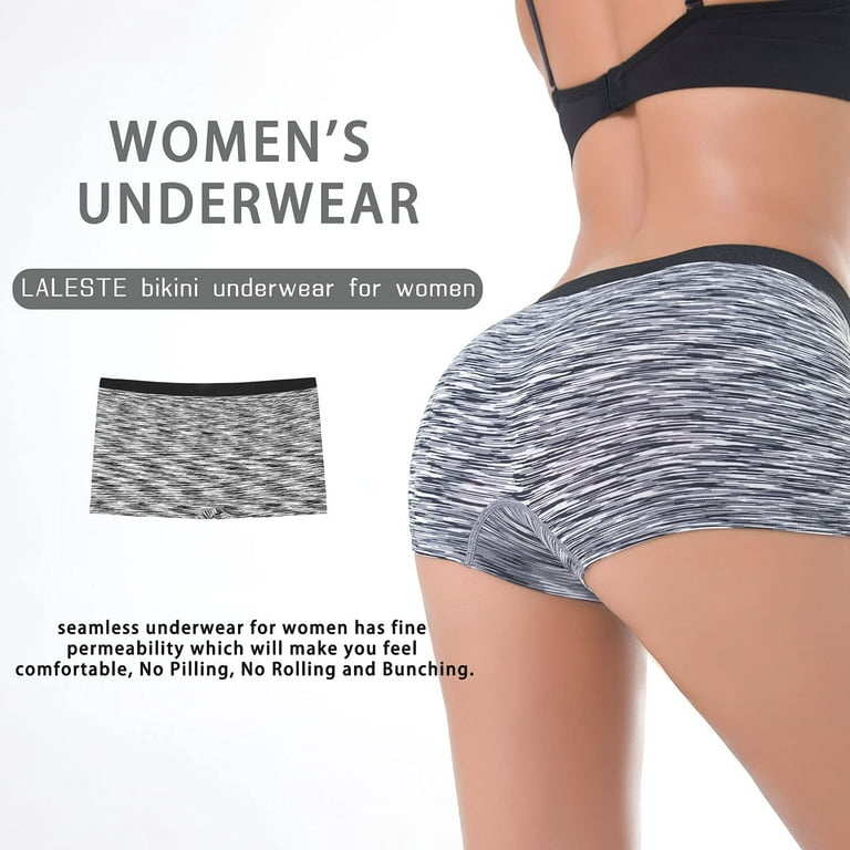 Womens Seamless Underwear Boyshort Ladies Panties Spandex Panty Workout  Boxer briefs 5 Pack 