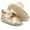 Gold, variant on piuwrlz Antis Slip Shoes For Toddler Girls Baobao Shoes Solid Color Bow Knot Prewalker Soft Antiskid Soft Sole Babys Shoe Gold Size 12-15Months