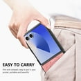 thumbnail image 4 of ELEHOLD Case for Samsung Galaxy Z Flip 7, Shockproof Leather Phone Case with Ring Stand, Raised Edge Protection and Car Mount Compatibility,Pink, 4 of 10