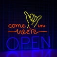 thumbnail image 2 of Glowneon Come In We Are Open Neon Sign Wall Art, We Are Open Light Wall Decor Bar Club 23in x 19.6in, 2 of 4