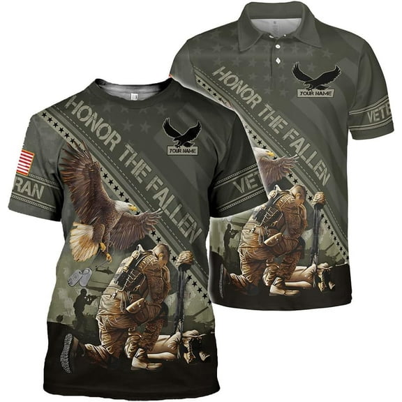 Personalized Army Veteran Shirt, Army Polo 1 - S-5XL (S)