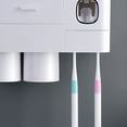 thumbnail image 3 of Soporte para cepillo de dientes Jadeshay Invertido Estante de almacenamiento Dispensador de pasta de dientes para montaje en pared A, 3 of 5