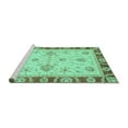 thumbnail image 2 of Ahgly Company Machine Washable Indoor Rectangle Abstract Turquoise Blue Modern Area Rugs, 7' x 9', 2 of 4