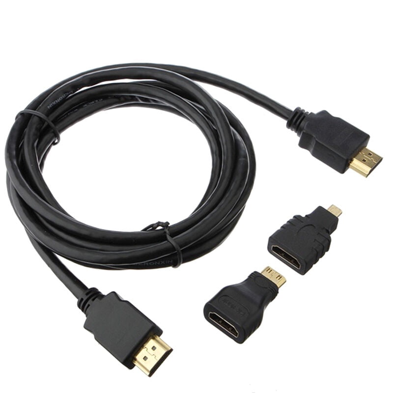 1.5m HDMI to HDMI / Mini Hdmi / Micro HDMI Adapter HD Cable Kit for PC