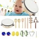 thumbnail image 1 of Juego de 10 instrumentos musicales de percusión para niños - tamborín, claves, maracas, triángulo y más, ideal para estimular la creatividad musical infantil., 1 of 7