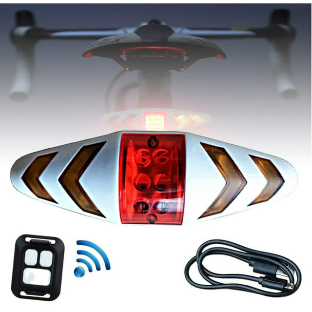 weibbin Wireless Remote Controlled Bicycle Turn Tail Light - Enhanced High Visibility Wireless Bicycle Turn Tail Light With Remote