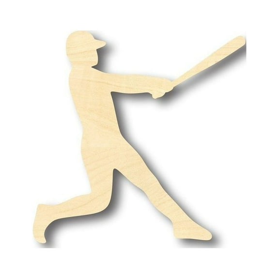 Unfinished Wood Baseball Player Shape - Sports - Kids Room Decor - up to 46" DIY 5" / 1/4"