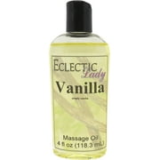 Vanilla Massage Oil by Eclectic Lady, 4 oz, Sweet Almond Oil and Jojoba Oil