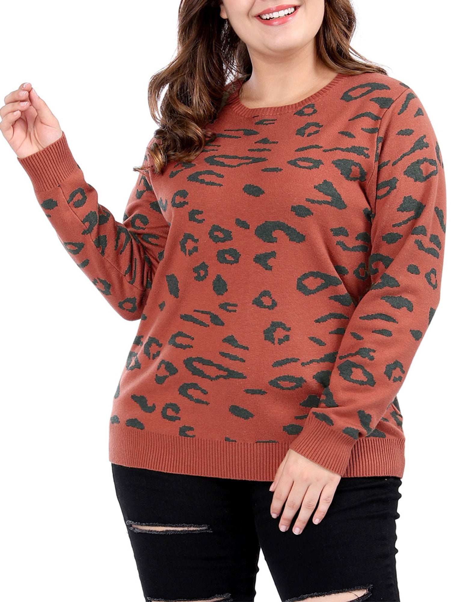 Walmart cheetah sweater top