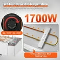 thumbnail image 3 of VEVOR Commercial Electric Food Warmer Countertop Buffet 5*8Qt with Glass Shield, 3 of 9