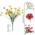 thumbnail image 3 of 12pc 5 Head Spring Grass Flower Water Grass Silk Print Cloth Flower Violet Simulation Flower Outdoor Decoration Flower Silk Flower, 3 of 6